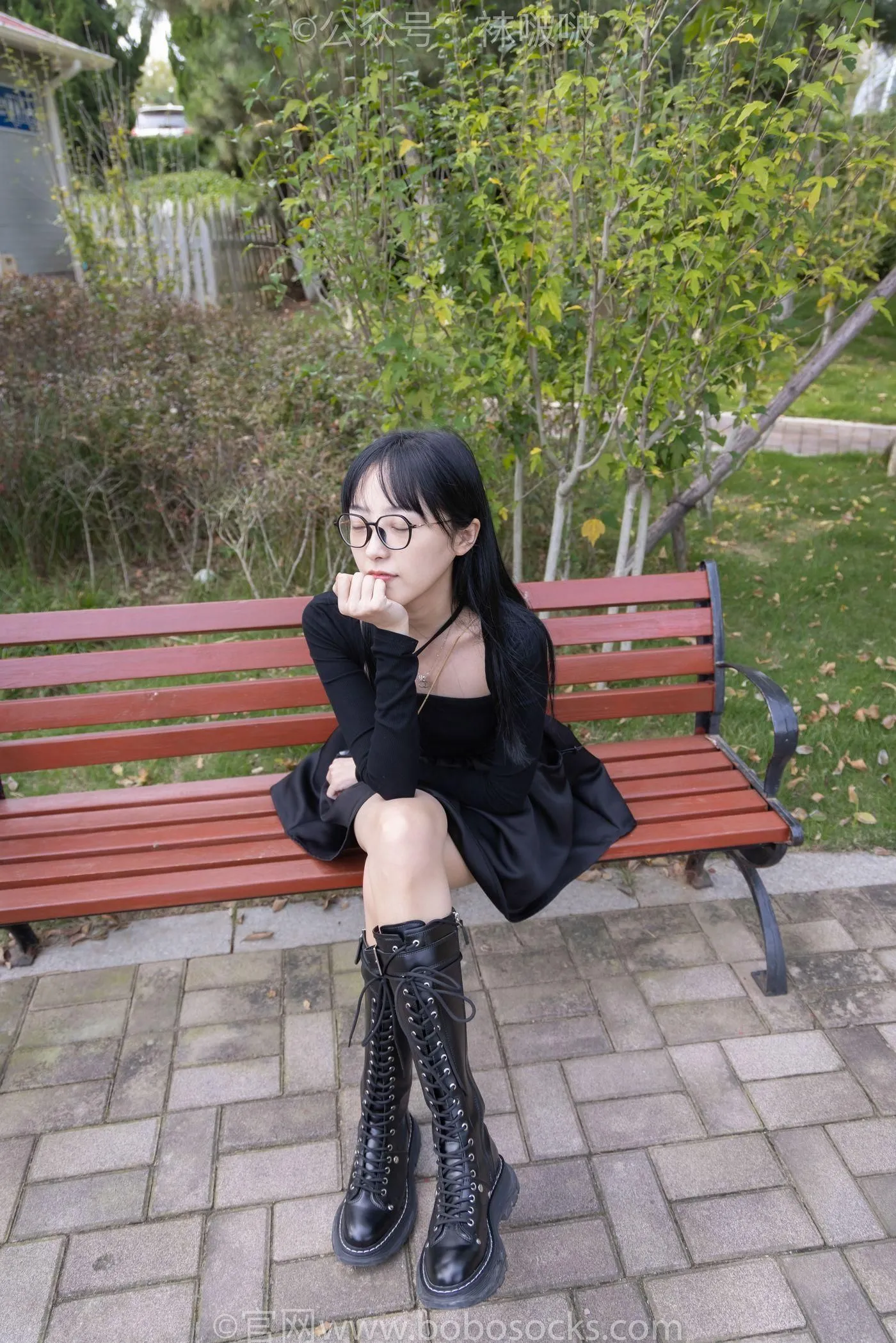 [BoBoSocks袜啵啵]NO.040 稚予-长靴、白棉袜、肉丝 [137P]插图6